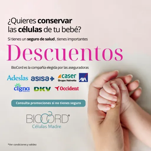¿Tienes seguro de salud? Entonces tienes un descuento en la conservación de células de tu bebé