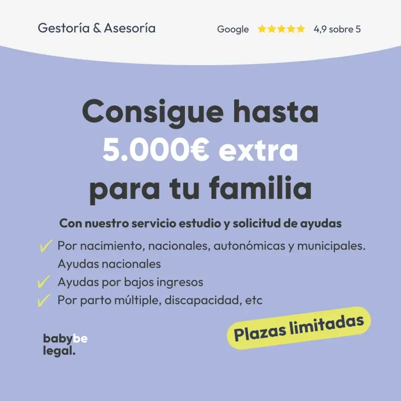 Hasta 5.000€ en ayudas por el nacimiento de tu bebé o hijo pequeño (Plazas Limitadas)