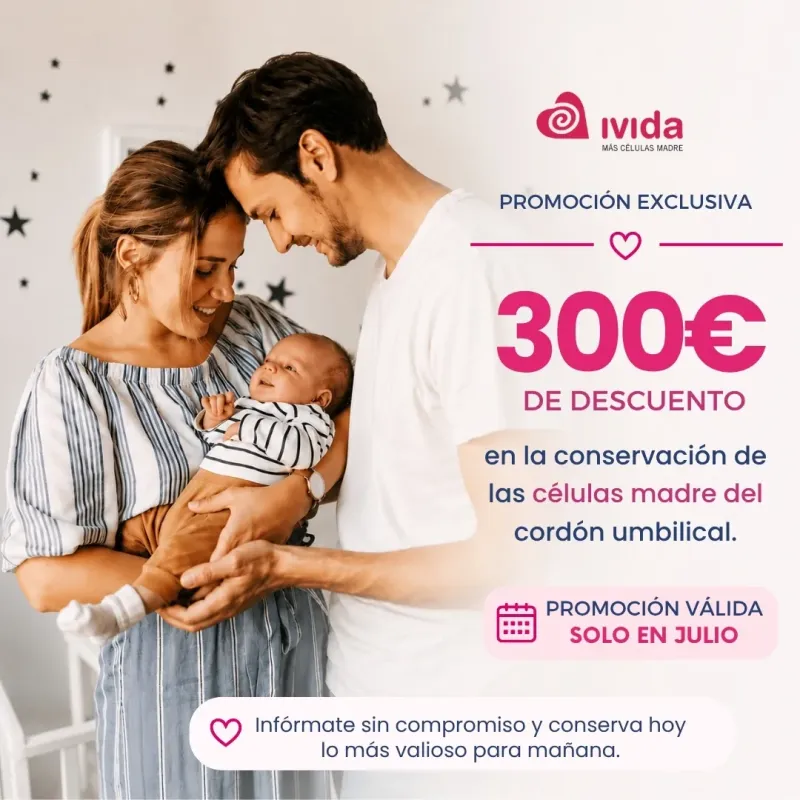 300 € Descuento en Conservación de Células Madre del Bebé