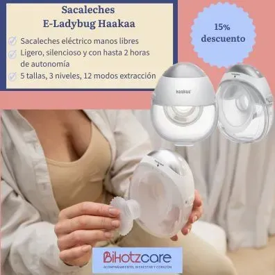 15% descuento en el sacaleches manos libres E-Ladybug de Haakaa!