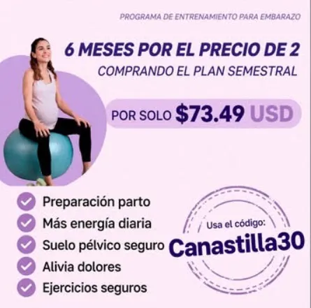 Entrenamiento en el Embarazo - 6 meses por precio de 2! 