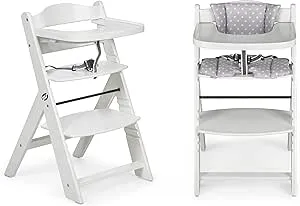 45,99 € - ms Trona para bebé de Madera Full de - Evolutiva- Silla Alta, Ergonómica, Regulable, Segura