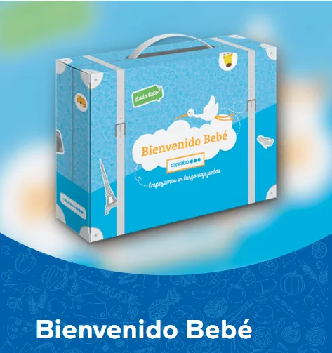 Canastilla Caprabo con muestras y productos para el bebé y la familia
