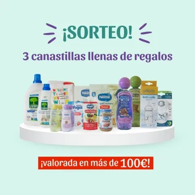SORTEO DE 3 CANASTILLAS LLENAS DE REGALOS CADA MES DE 100 € CADA UNA