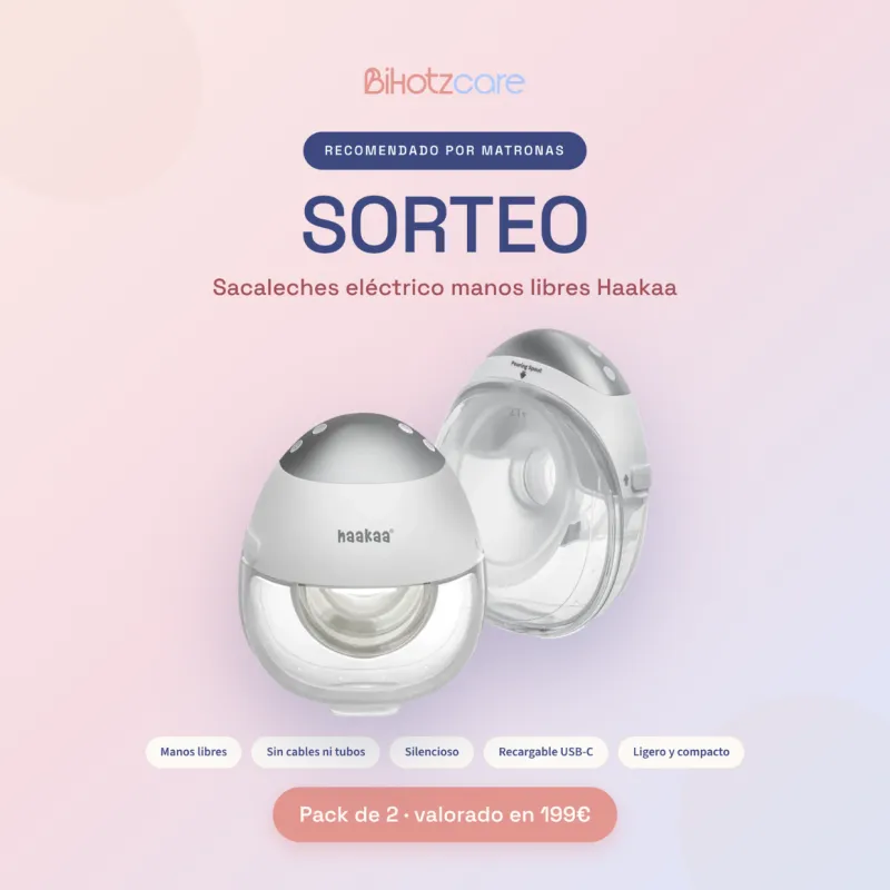 Sorteo pack 2 sacaleches eléctrico manos libres Haakaa!