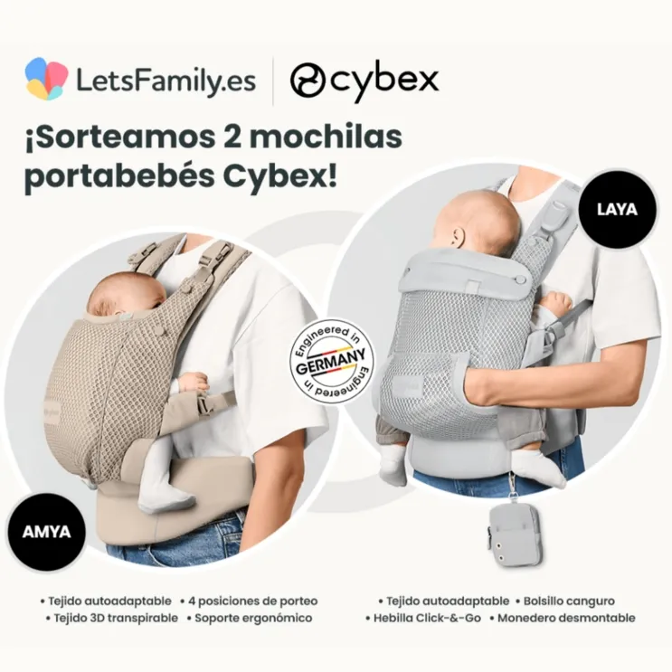 ¡ Sorteo 2 mochilas portabebés Cybex !